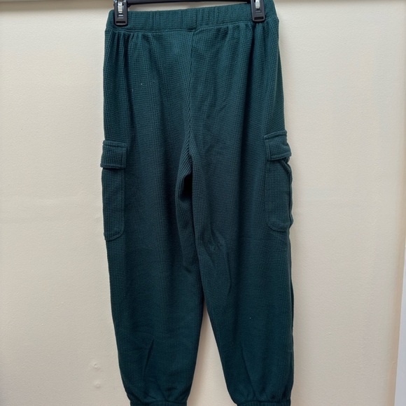 Aerie Textured Knit Sweatpants in Dark Green - Picture 5 of 6
